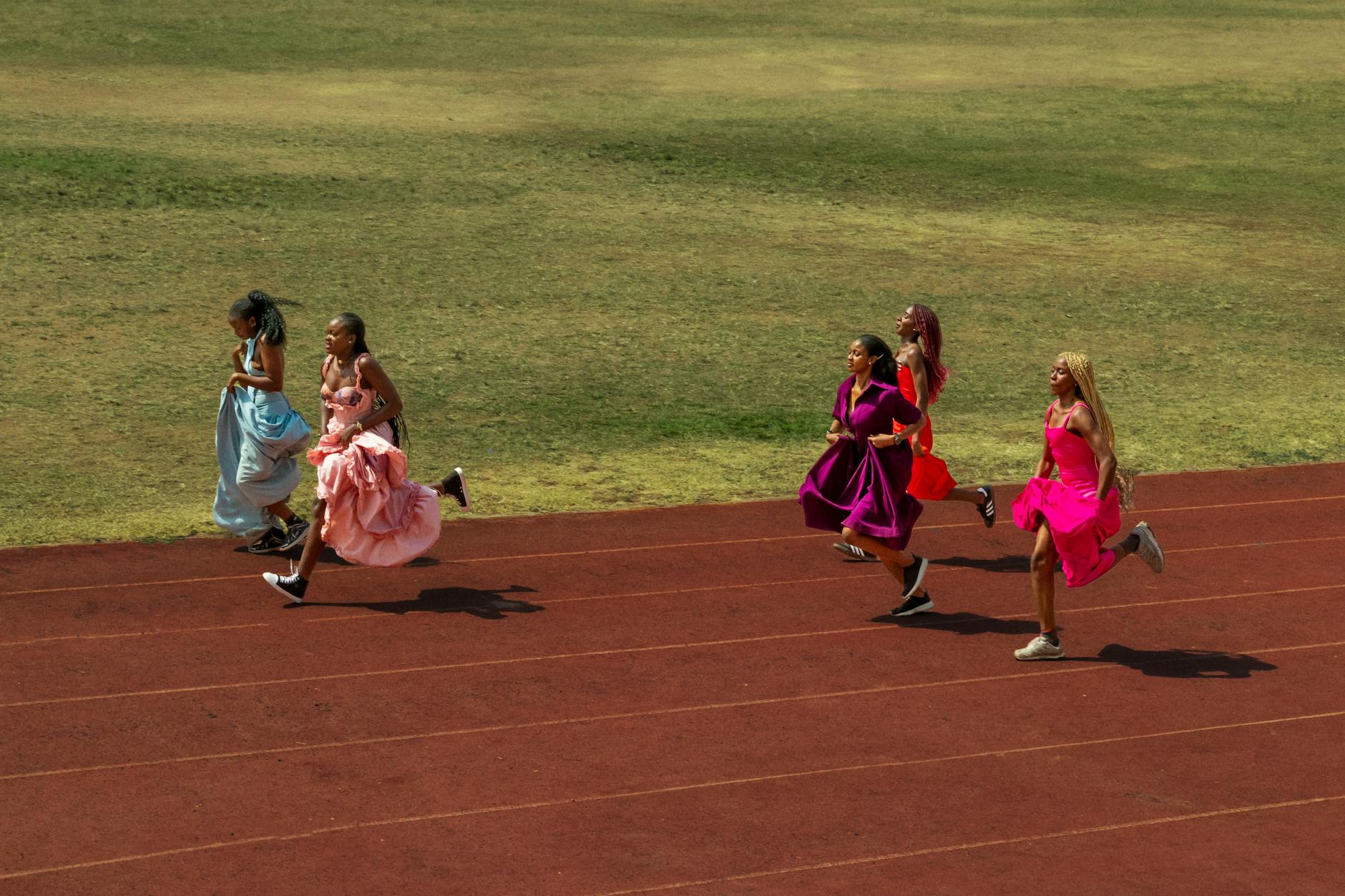 Athletes wearing Sprinters gear